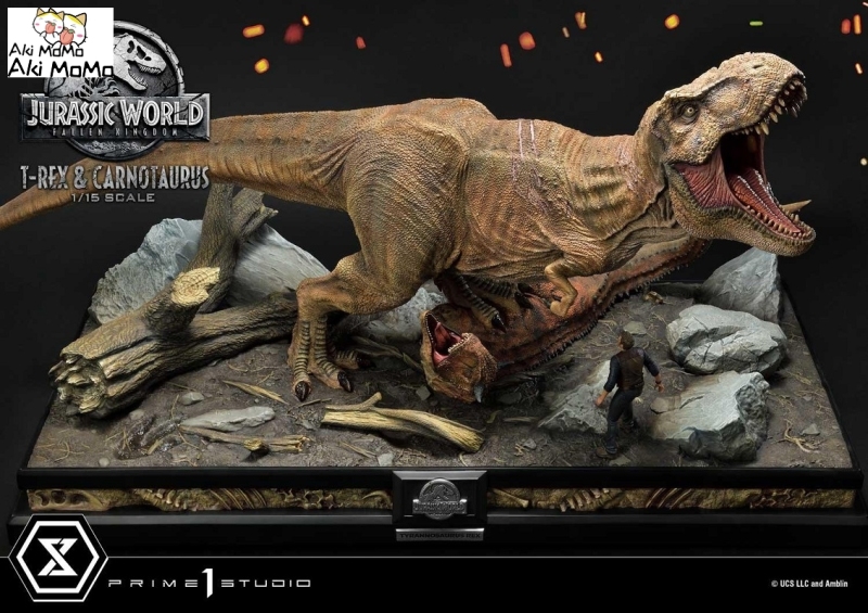 (Pre-order) Regular Ver. Jurassic World: Fallen Kingdom (Film) Tyrannosaurus-Rex &amp; Carnotaurus LMCJW2-07 1/15 Scale Statue By Prime 1 Studio