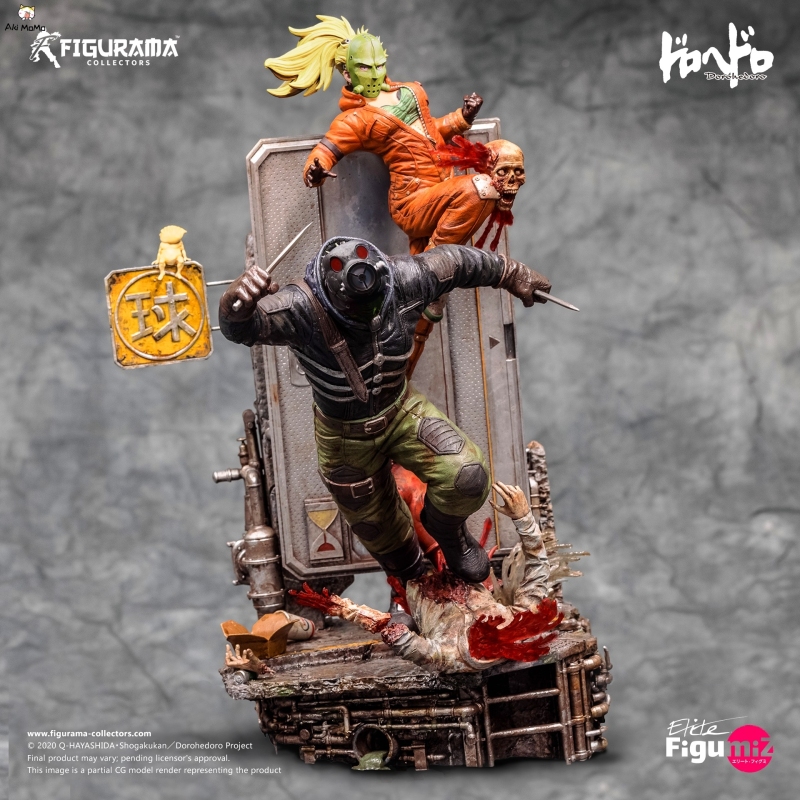 (In Stock) Dorohedoro Caiman &amp; Nikaido Elite Figumiz 1/8 Statue By Figurama Collectors