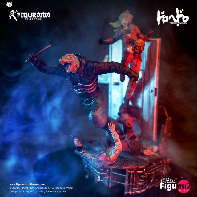 (In Stock) Dorohedoro Caiman &amp; Nikaido Elite Figumiz 1/8 Statue By Figurama Collectors