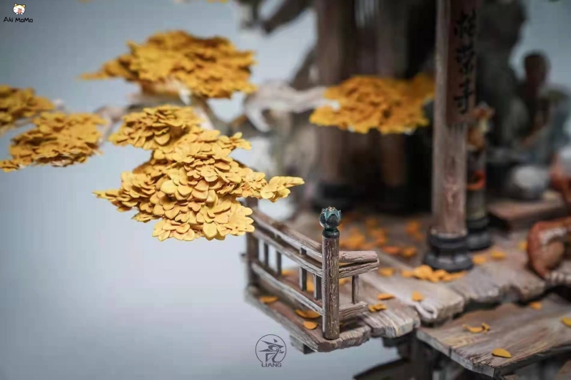 (Back-order) Kurong Temple By Yuan Xingliang Painted Resin Statue