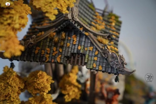 (Back-order) Kurong Temple By Yuan Xingliang Painted Resin Statue