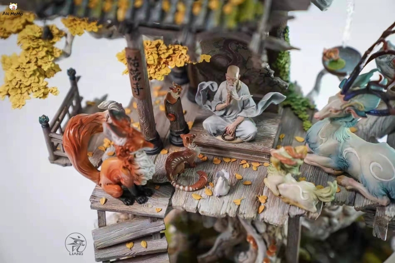 (Back-order) Kurong Temple By Yuan Xingliang Painted Resin Statue