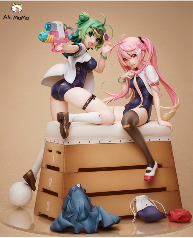 (Pre-order Closed) Native Poyoyon Rock Original Character Midori &amp; Pink Sukumizu 1/5.5 Figure (Single Shipment)
