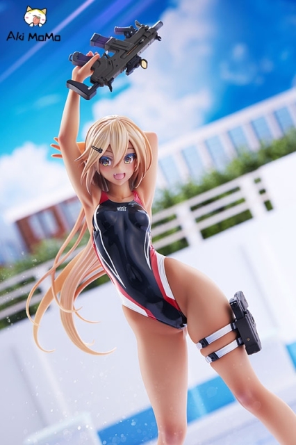 (Pre-order) AMAKUNI ARMS NOTE Kouhai-chan of the Swimming Club Red Line Swimsuit Ver. 1/7 Figure