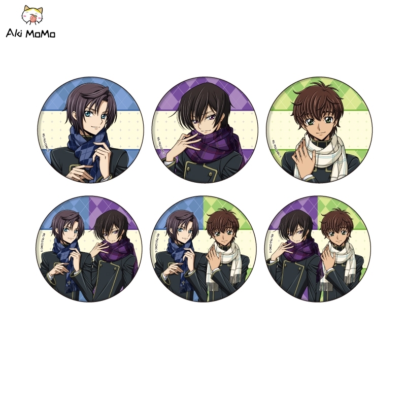 Can Badge Set of 6 Code Geass Lelouch of the Rebellion Lost Stories 01 Original Illustration