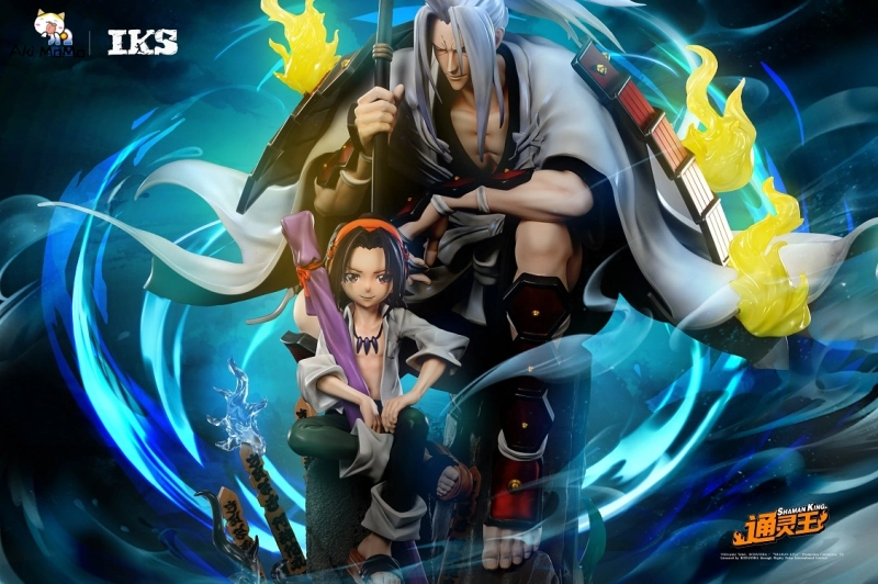 SHAMAN KING Yoh Asakura&amp;Amidamaru Statue by Iron Kite Studio