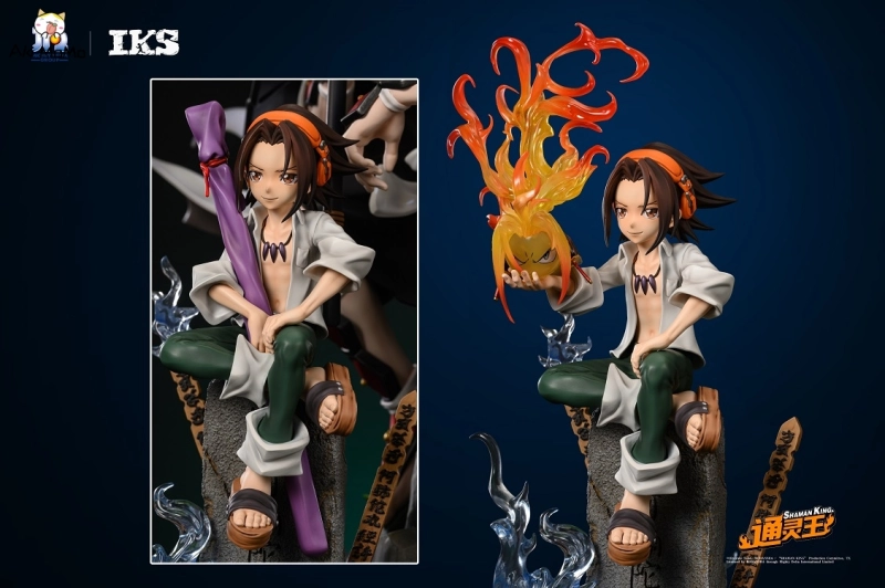 SHAMAN KING Yoh Asakura&amp;Amidamaru Statue by Iron Kite Studio