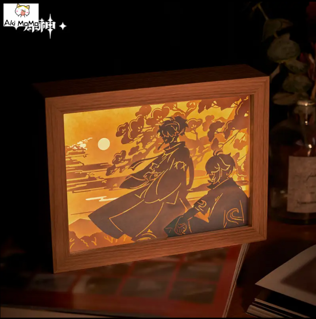 (In Stock) Genshin Impact Kazuha The Solitary Pursuit of Lightning Paper Carving Lamp