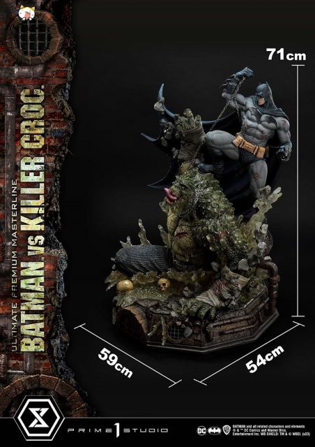 Prime 1 Studio Batman Versus Killer Croc Deluxe Bonus Version 1/4 Statue UPMDC-07DXS