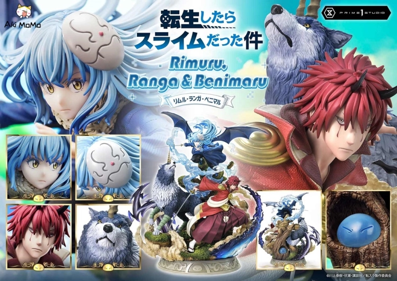 Prime 1 Studio That Time I Got Reincarnated as a Slime Rimuru, Ranga &amp; Benimaru 1/6 Statue CMTSR-01