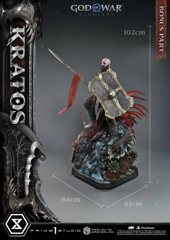 Prime 1 Studio God of War: Ragnarok Kratos Ultimate Bonus Version 1/3 Figure REMGOW-01UTS