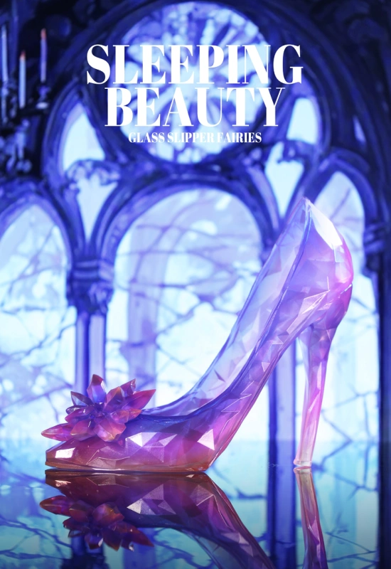 WeArtDoing Glass Slipper Fairies Cinderrella Fairy Purple Figure
