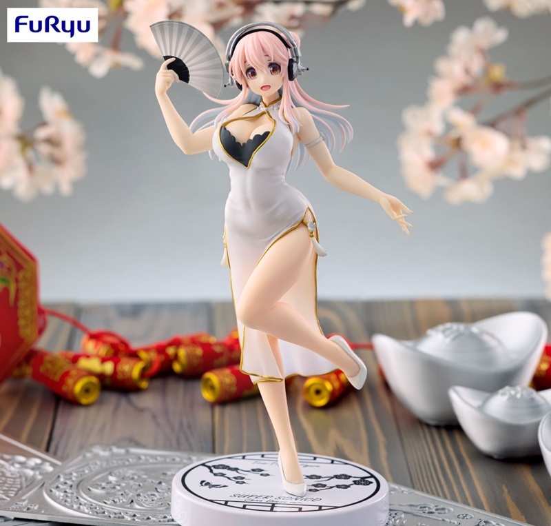 FURYU OniComi (Super Sonico) Sonico Trio-Try-iT Figure White China Dress ver.