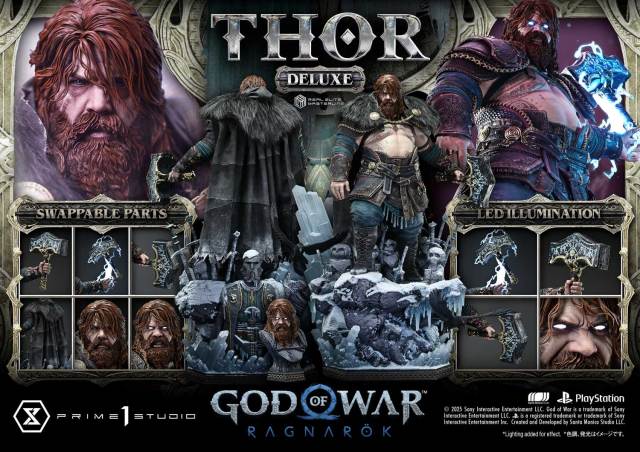 Prime 1 Studio Real Elite Masterline God of War: Ragnarok Thor DX Version Statue REMGOW-02DX
