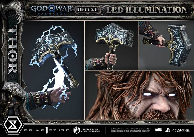 Prime 1 Studio Real Elite Masterline God of War: Ragnarok Thor DX Version Statue REMGOW-02DX