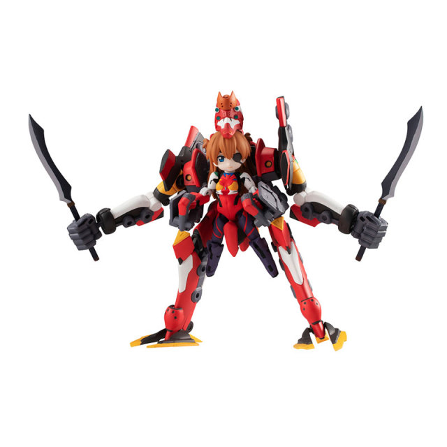 MegaHouse Desktop Army Rebuild of Evangelion Asuka Langley Shikinami & Evangelion Unit-02 Figure
