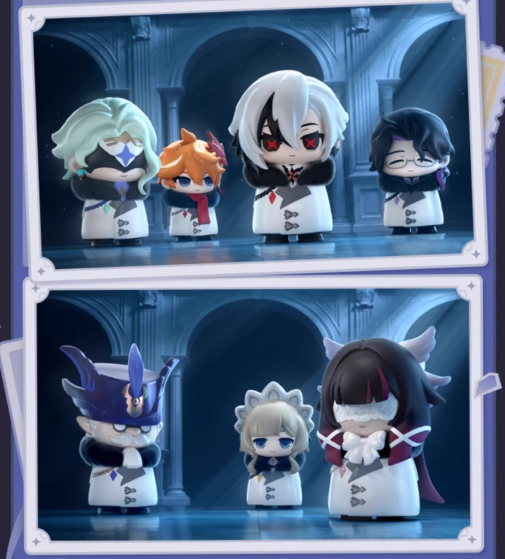 Genshin Genshin Impact Fatui Harbingers Chibi Blind Box Figures Set Of 9