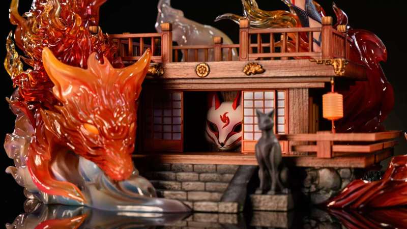 Hyakki Yagyo Series Fox Fire 1/4 Statue By President Fei Collectibles