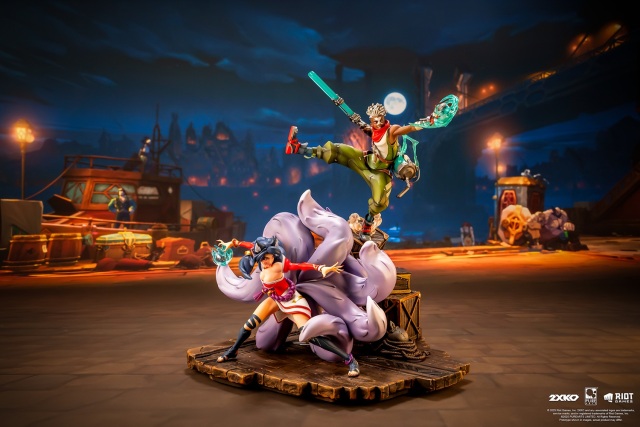 PURE ARTS Studio League of Legends 2XKO Jinx and Warwick VS Ahri and Ekko 1/ 10 Scale Statue