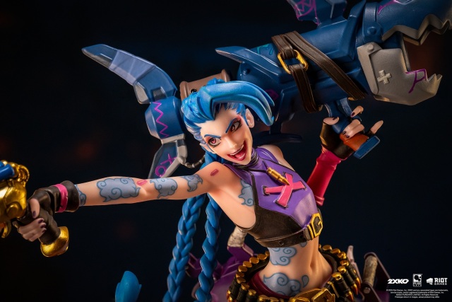 PURE ARTS Studio League of Legends 2XKO Jinx and Warwick VS Ahri and Ekko 1/ 10 Scale Statue