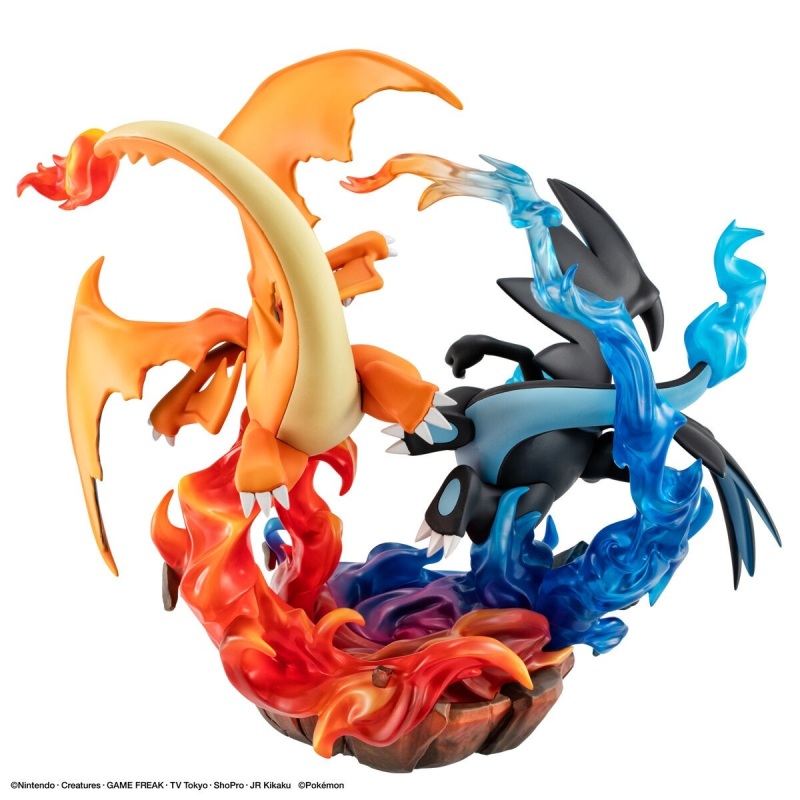 MegaHouse G.E.M. EX Series Pokemon Mega Charizard X  Mega Charizard Y Figure