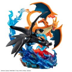 MegaHouse G.E.M. EX Series Pokemon Mega Charizard X  Mega Charizard Y Figure