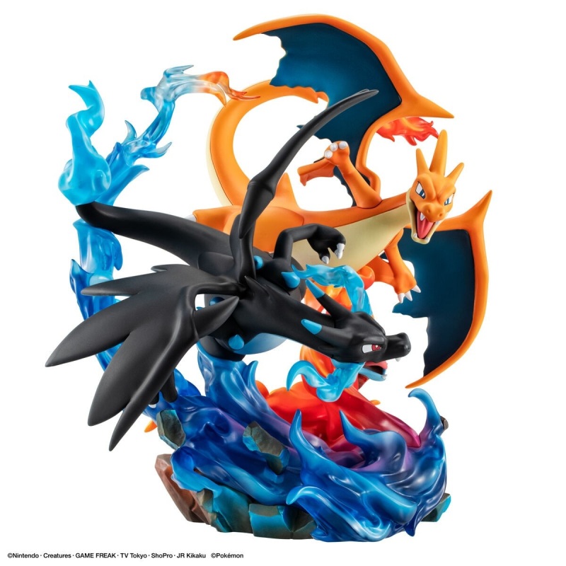 MegaHouse G.E.M. EX Series Pokemon Mega Charizard X  Mega Charizard Y Figure