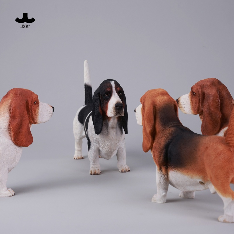 JXK Studio Basset Hound Figure JXK316-A/B/C/D