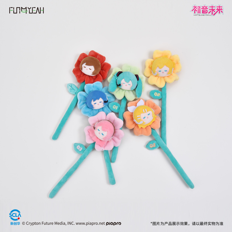 FUN4YEAH PETAL STORE Series Hatsune Miku Plush Flower Bouquet Blind Box Set of 6