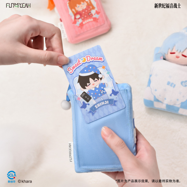 FUN4YEAH Neon Genesis Evangelion Sweet Dreams Series Plush Card Case Blind Box Set of 4