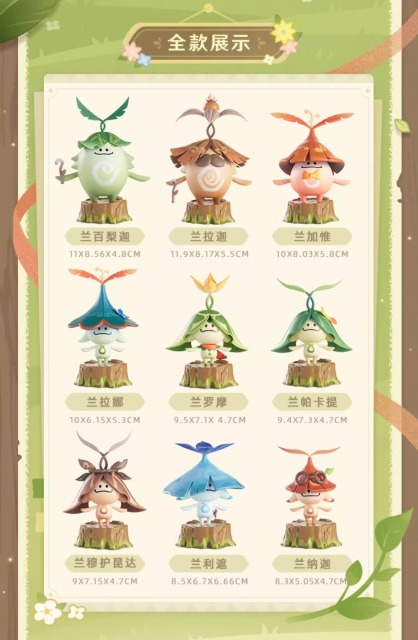 miHoYo Genshin lmpact Aranara Series Trading Figure Set of 9