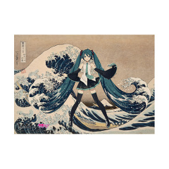 Presence Katsushika Hokusai x Hatsune Miku Serial Numbered A3 Acrylic Panel Thirty-six Views of Mount Fuji Fine Wind Clear Morning