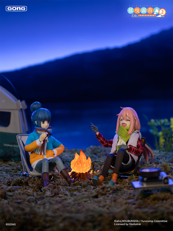 GONG Laid‑Back Camp 1/8 Action Figure Nadeshiko Kagamihara x Rin Shima