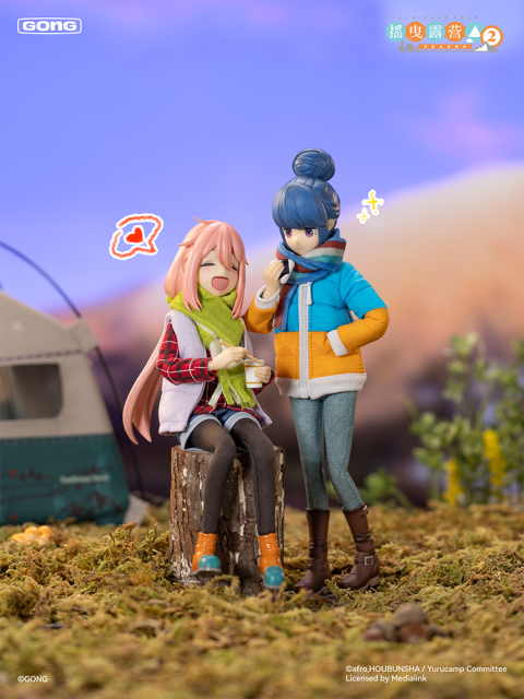 GONG Laid‑Back Camp 1/8 Action Figure Nadeshiko Kagamihara x Rin Shima