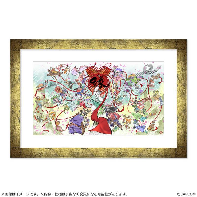 Capcom Okami 20th Anniversary Art Chara Fine Graph with Frame