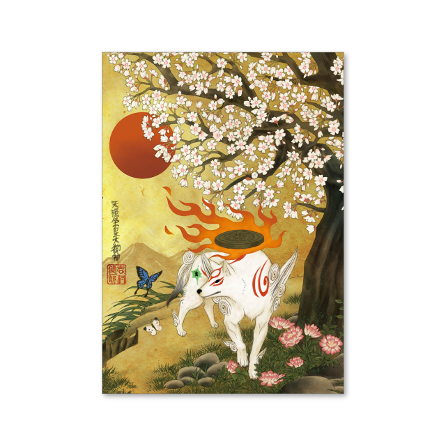 Capcom Okami 20th Anniversary Reproduction Art Project B2 Poster From Kenichiro Yoshimura Okami 11th Anniversary