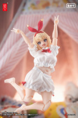 Snail Shell Puff Sleeves Loungewear White Doll Accessory for 1/10 1/12 Scale Figures