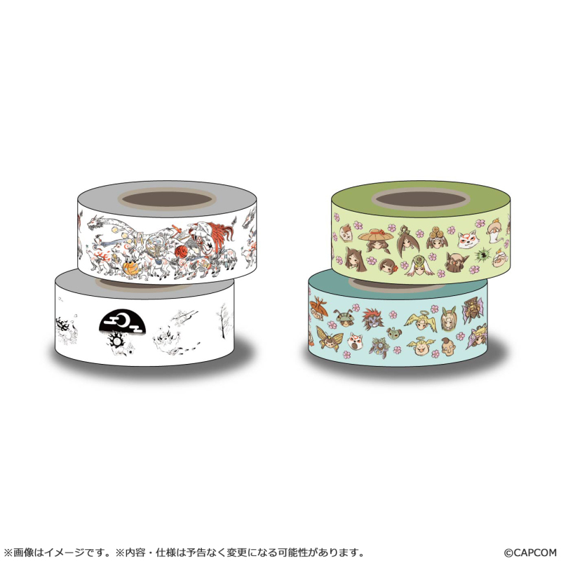 Capcom Okami 20th Anniversary Reproduction Art Project Masking Tape Set