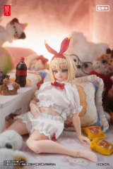 Snail Shell Puff Sleeves Loungewear White Doll Accessory for 1/10 1/12 Scale Figures