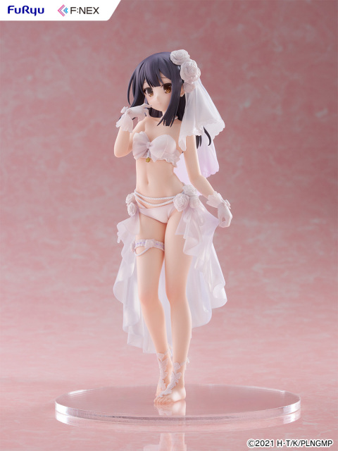 FURYU Movie Fate Kaleid Liner Prisma Illya Licht The Nameless Girl Miyu Edelfelt Wedding Swimsuit Ver. 1/7 Figure