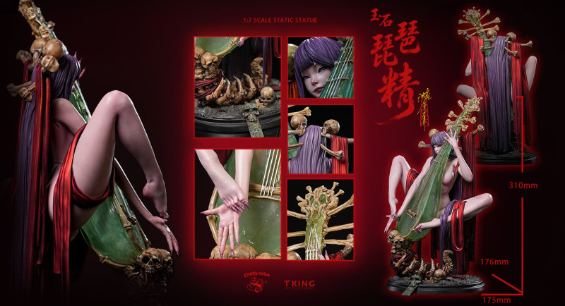 Crazy Cube × TKing Toys Jade Pipa Demon 1/6 Scale Statue