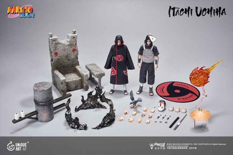 UNiQUE ART Naruto Shippuden Uchiha Itachi 1/12 Scale Licensed Collectible Action Figure