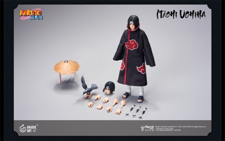 UNiQUE ART Naruto Shippuden Uchiha Itachi 1/12 Scale Licensed Collectible Action Figure