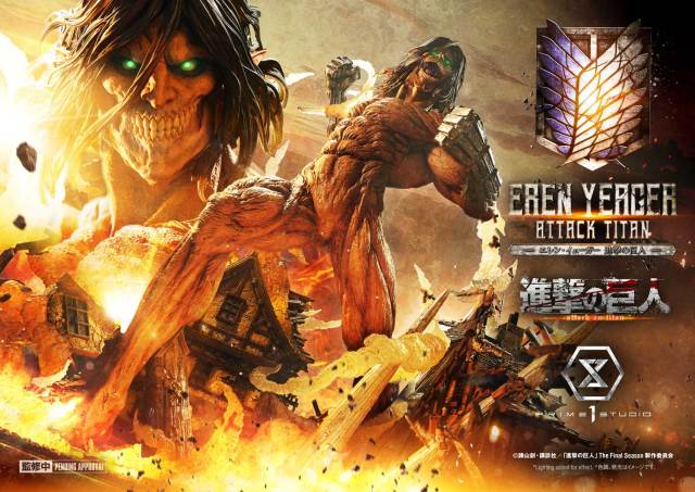 Prime 1 Studio Ultimate Diorama Masterline Attack on Titan Eren Yeager Attack Titan UDMAOT02 UDMAOT02S