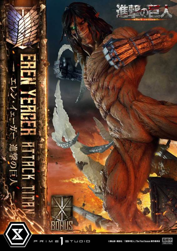Prime 1 Studio Ultimate Diorama Masterline Attack on Titan Eren Yeager Attack Titan UDMAOT02 UDMAOT02S