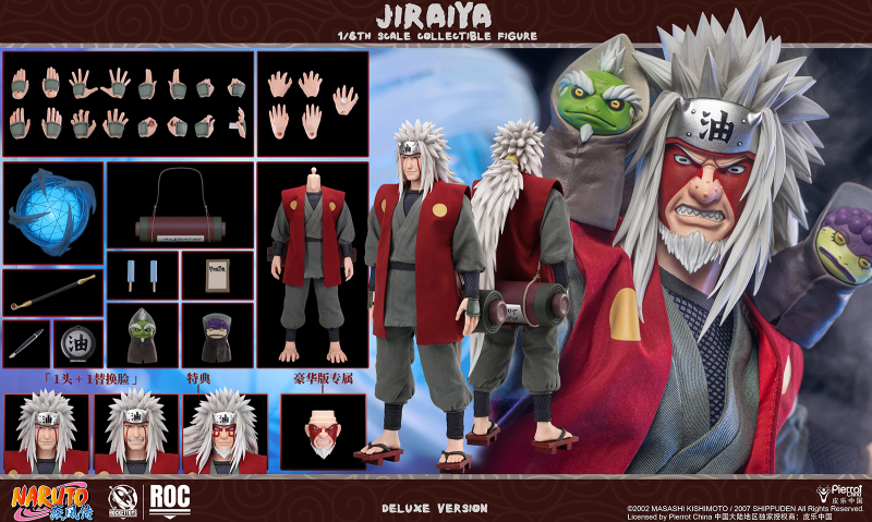 ROCKETTOYS Naruto Shippuden Jiraiya 1/6 Scale Action Figure ROC-019 ROC-020