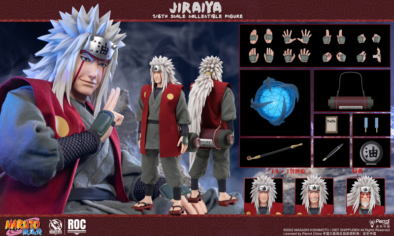 ROCKETTOYS Naruto Shippuden Jiraiya 1/6 Scale Action Figure ROC-019 ROC-020