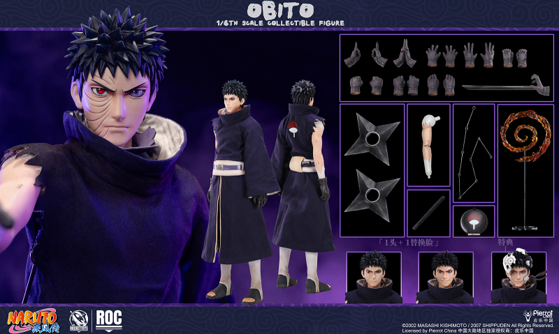 Rocket Toys Naruto Shippuden Obito Uchiha 1/6 Scale Action Figure ROC-022 with Bonus
