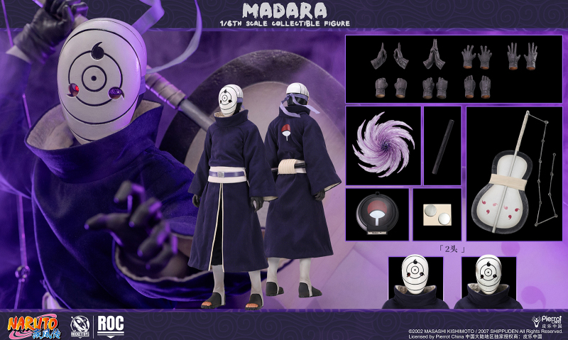 Rocket Toys Naruto Shippuden Madara Uchiha White Mask Ver. 1/6 Scale Action Figure ROC-021