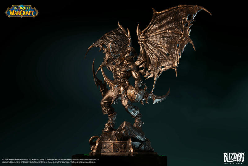 Blizzard World of Warcraft Illidan Stormrage Bronze Collector's Edition Statue